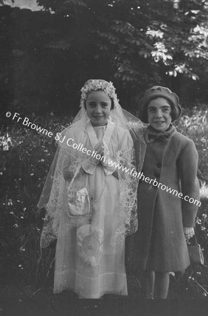 CARMEL BOWERS AT ALPHONOUS COURT DRUMCONDRA ON HER FIRST COMMUNION WAY CATH MARIE